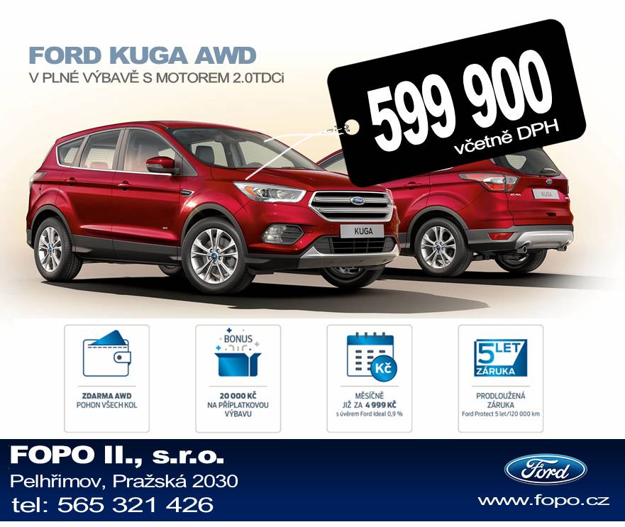 Přijďte si vyzkoušet FORD KUGA do autosalonu FOPO II