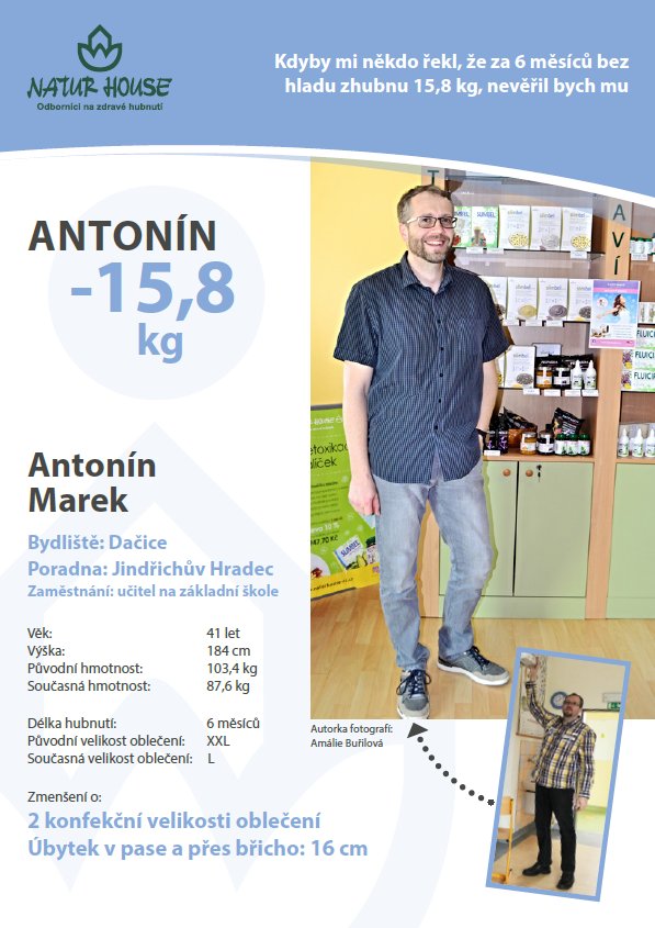 Proměny Naturhouse: Antonín zhubl 15,8 kg