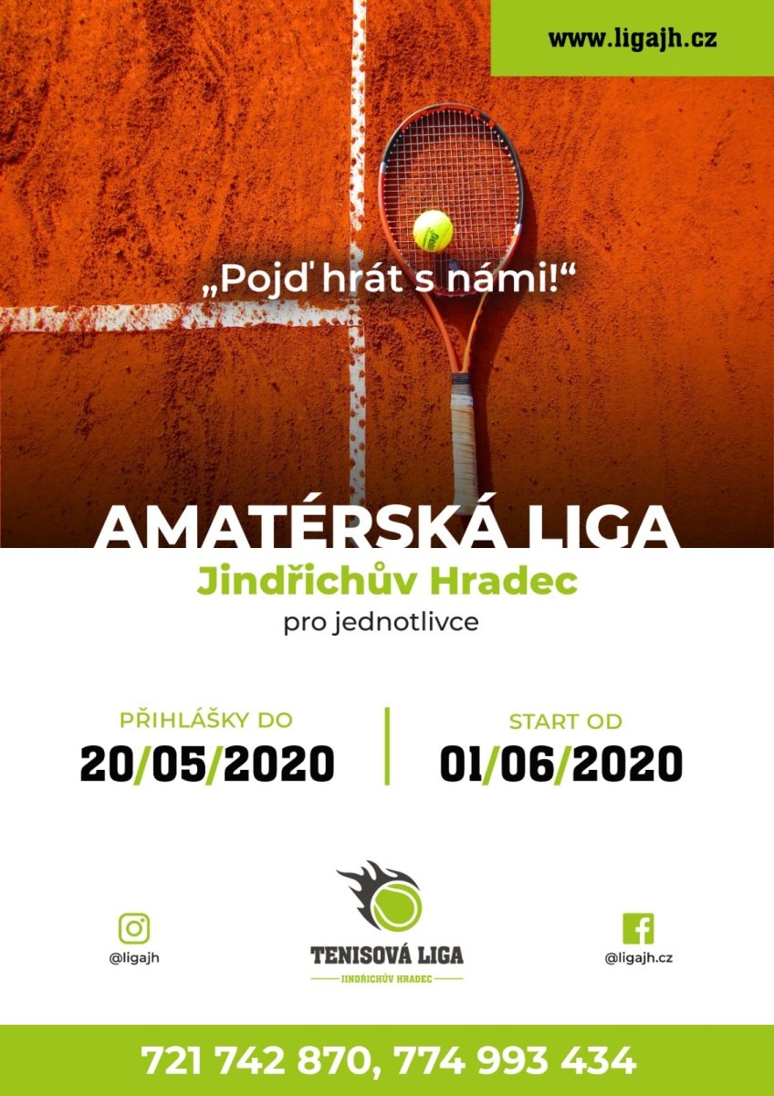 V červnu začíná nový projekt Jindřichohradecká tenisová liga