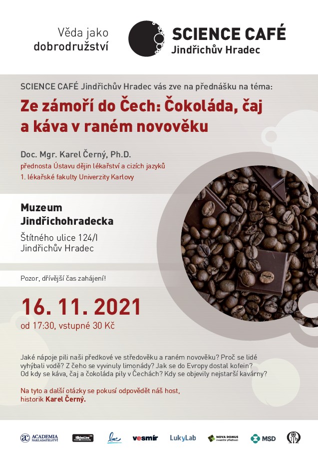 ScienceCafé | Ze zámoří do Čech: Čokoláda, čaj a káva v raném novověku