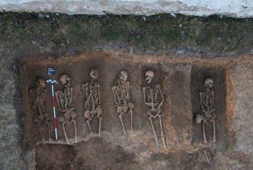 Archeologický nález lidských kostrových hrobů v Třeboni