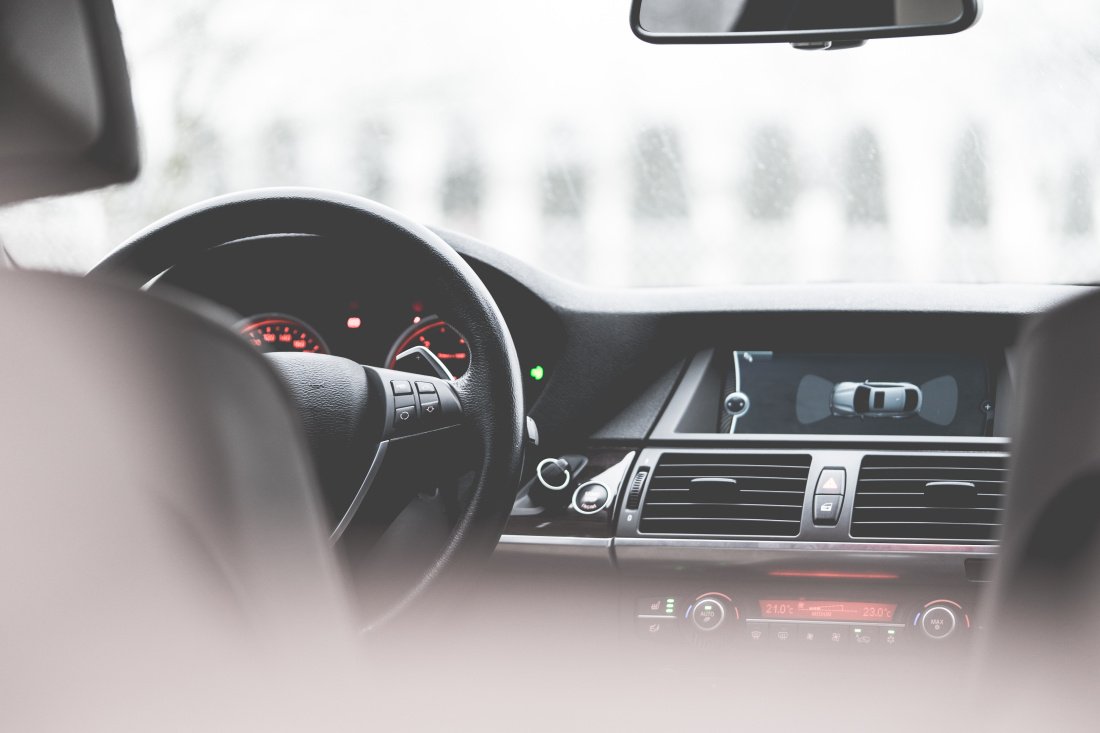 Modern Car Interior Dashboard